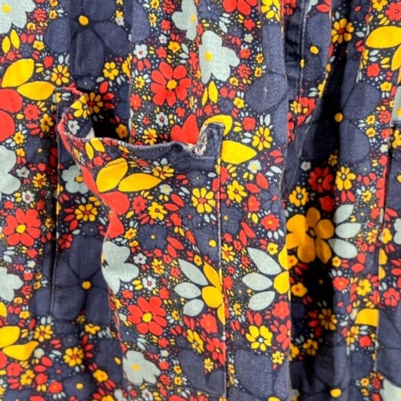 Lucy & Yak Floral Carmen Broilersuit Jumpsuit Blue Large (READ DESCRIPTION) - Picture 5 of 5
